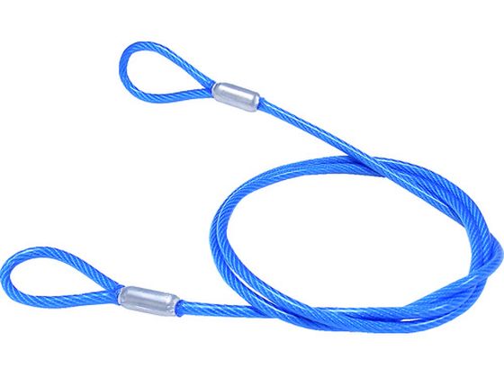 ニッサチェイン 鉄製カットワイヤー アルミカシメ 青PVC 3 4.3×1040mm