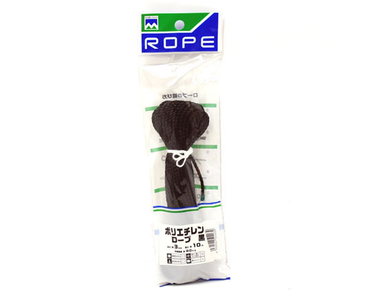楽天市場】ポリエチレン ロープ 3mm 黒の通販 楽天市場】ポリエチレン ロープ 3mm 黒の通販