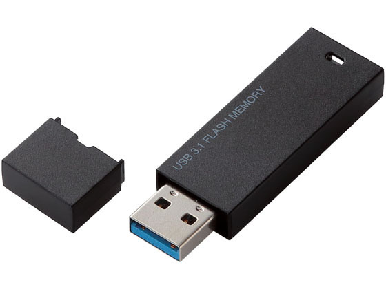 【お取り寄せ】エレコム キャップ式USBメモリ ブラック32GB MF-MSU3B32GBK H