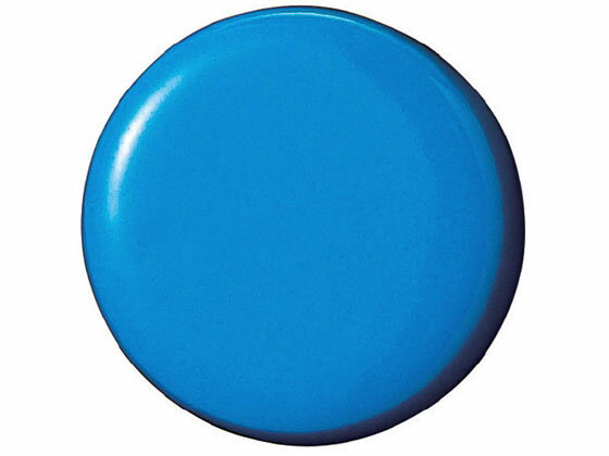 【お取り寄せ】スマートバリュー 両面強力カラーマグネット コーティング 18mm 青 10個