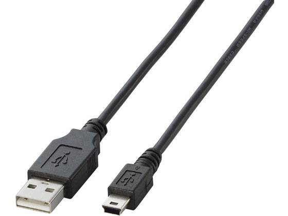 【お取り寄せ】エレコム USB2.0ケーブル mini-Bタイプ 2m U2C-M20BK