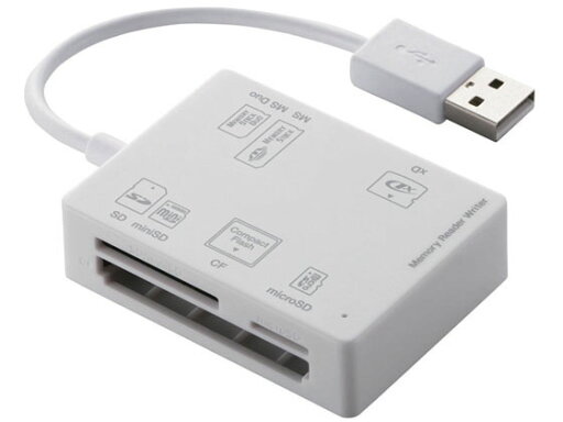 【お取り寄せ】エレコム 56+2メディア対応メモリカードリーダー ブラック MR-A012WH 【お取り寄せ】エレコム 56+2メディア対応メモリカードリーダー ブラック MR-A012WH
