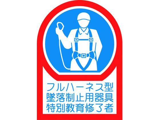 【お取り寄せ】緑十字 ヘルメット用ステッカー フルハーネス型墜落制止用器具特別教育