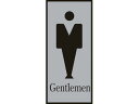 【お取り寄せ】緑十字 トイレプレート(男性用) Gentlemen 200×80mm アクリル