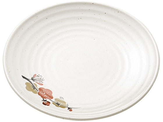 【お取り寄せ】エンテック 丸皿(中) 元禄梅 U-13