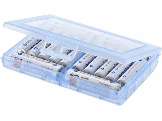 【お取り寄せ】サンワサプライ 電池ケース 単3形・単4形対応・ブルー DG-BT5BL