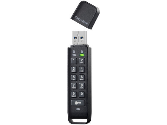 【お取り寄せ】I・O DATA パスワードボタン付セキュリティUSBメモリー64GB ED-HB3 64G