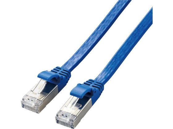 【お取り寄せ】エレコム LANケーブル Cat7 準拠 フラット 3m LD-TWSF BU3