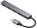【お取り寄せ】サンワサプライ USB Type-C USB2.0 4ポートスリムハブ