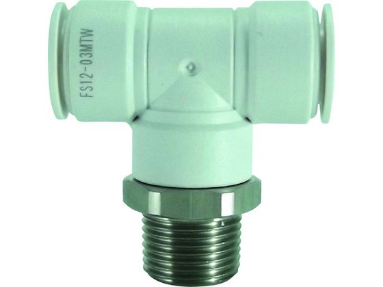 【お取り寄せ】チヨダ ファイブSUSメイルブランチティ 白 12mm・R3／8 FS12-03MTW