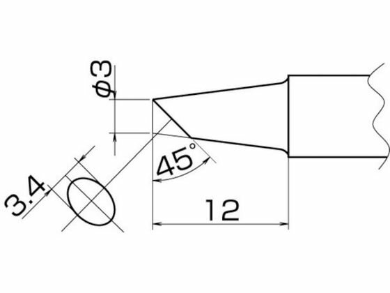 【お取り寄せ】白光 こて先 3BC型 T20-BC3