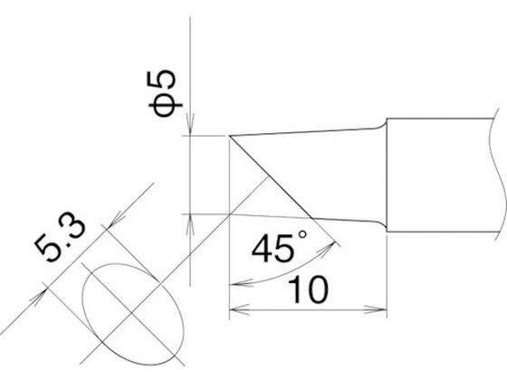 【お取り寄せ】白光 こて先 5C型 T22-C5