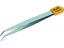 【お取り寄せ】TRUSCO ステンレス製ピンセット 開閉キャップ付 AA先曲125 TSPC-26