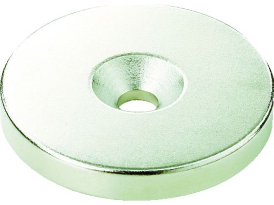 【お取り寄せ】TRUSCO ネオジム丸形磁石 皿ネジ穴付 外径7MM×5MM M1.6 1(4.0)