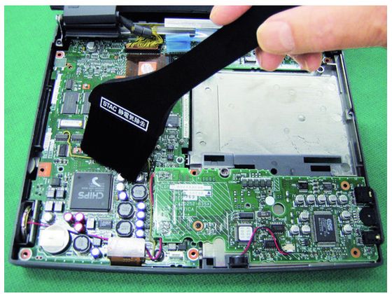 【お取り寄せ】スタック 導電性樹脂柄ハケ型ブラシ STAC75