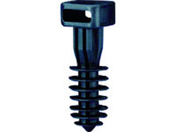 【商品説明】●電線、パイプなどを粗壁の表面に固定するのに適しています。●予め開けた穴に押し込むだけで結束などをしっかりと固定します。【仕様】●型番：MPMS25-C0●入数：100個●色：黒　●縦（mm）：10．2　●横（mm）：9．9　●...