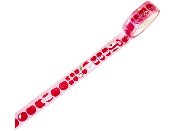 ワールドクラフト キラキラマスキングテープ Apple KRMT15-035