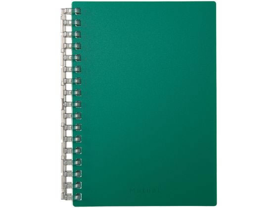 リヒトラブ Mutual オープンリングノート A6 ディープグリーン N2671-7