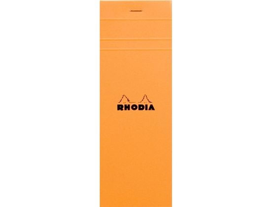 【商品説明】一度使ったら手放せなくなる、他とは一線を画す計算しつくされた機能美で、世界87カ国以上で愛用されるブロックロディアシリーズ。軽量で持ち運びやすいだけでなく、筆記具を選ばないスムースな書き味。【仕様】●寸法：H210×W74×D10mm●罫線：方眼●罫線幅：5mm●行数：63行●枚数：本文80枚●カラー：オレンジ【備考】※メーカーの都合により、パッケージ・仕様等は予告なく変更になる場合がございます。【検索用キーワード】ロディア　ろでぃあ　RHODIA　クオバディス　QuoVadis　ロディアメモ方眼　ろでぃあめもほうがん　ロディアメモホウガン　方眼　5mm方眼　40×210　1冊売り　バラ売り　仕事　アイデア　勉強　スケッチ　絵　メモ　アイディア　CF8200　オレンジ　おれんじ　橙色　だいだい　E53140一度使ったら手放せなくなる、他とは一線を画す計算しつくされた機能美
