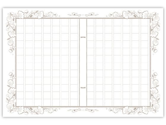【お取り寄せ】ササガワ インクで綴る 原稿用紙 フラワーS 31枚 36-5003