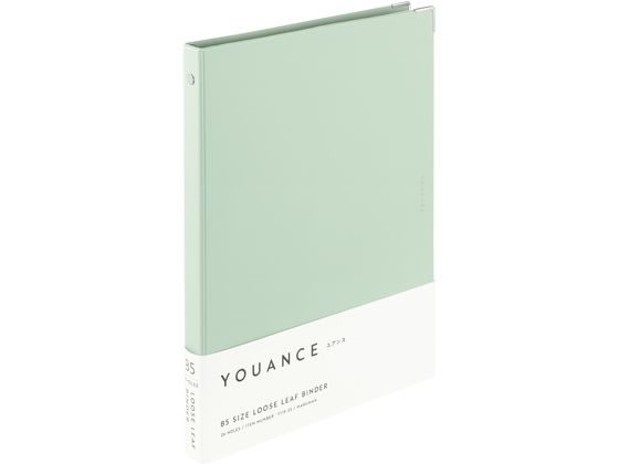 【商品説明】『あなたに合うカラー。あなたに合う一冊。』やわらかで落ち着いた色合いの、シンプルなバインダー。毎日に調和するニュアンスカラー。【仕様】●サイズ：B5サイズ（縦275×横205×厚22mm）●カラー：ミント●リング内径：10mm●穴数：26穴●標準収容枚数：70枚●表紙材質：PVC・角金付●付属品：3mm方眼罫ルーズリーフ10枚、5mm方眼罫くすみカラーアソートミニサイズ5枚、サイドインクリアポケット1枚●360度パタンと折り返せる表紙。●コーナー金具付きの軽やかで丈夫な表紙。●いざというとき安心の充実のポケット機能。●特別感のある付属のルーズリーフ。【備考】※メーカーの都合により、パッケージ・仕様等は予告なく変更になる場合がございます。【検索用キーワード】マルマン　まるまん　maruman　ユアンス　ゆあんす　YOUANCE　B5　26穴　ルーズリーフバインダー　バインダーノート　ルーズリーフ　ノート　バインダー　B5サイズ　日常　勉強　記録　保管　F119−53　F11953　ニュアンスカラー　くすみカラー　ポケット　名刺　360度　リング　リングノート　かわいい　女性　女の子　使いやすい　並び替え　差し替え　入れ替え　ビジネス　大人　社会人　仕事　学生　大学　高校　塾　授業　講義　360°　折り返せる　折り返し　折りたたみ　方眼罫　方眼　3mm　5mm　ミニ　サイドイン　文房具屋さん大賞　st_aw_03　E53290大切な自分時間にリラックスできるヘルシーなスタイル