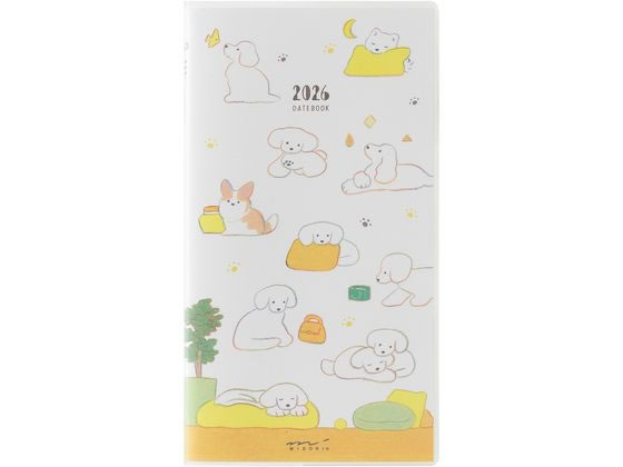 【お取り寄せ】ミドリ ポケットダイアリー スリム イヌ柄 22361006