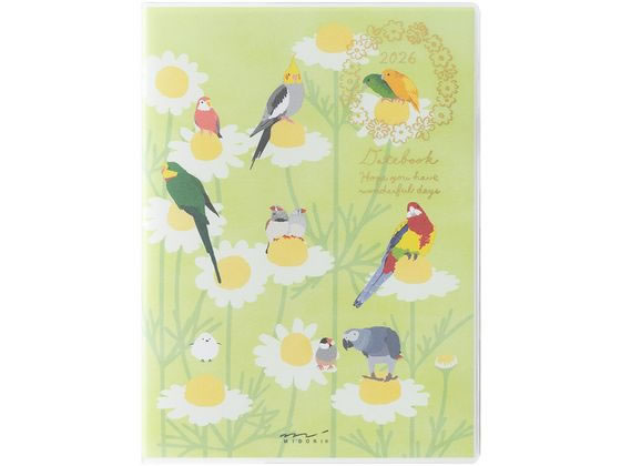 【お取り寄せ】ミドリ ポケットダイアリー A6 トリ柄 22369006