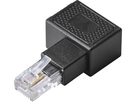【お取り寄せ】エレコム LANケーブル 延長コネクタ L字右 ブラック LD-RJ45U5ELRBK