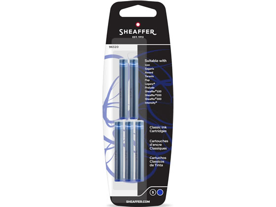 【お取り寄せ】シェーファー カートリッジインク ブルー 5本入 96320