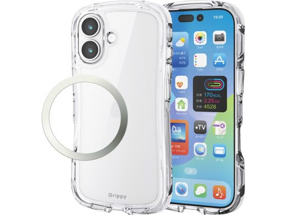 乐天商城 - 【お取り寄せ】エレコム iPhone17 ケース Grippy オールクリア PM-A25AGRPACR