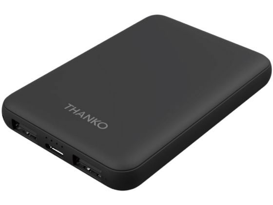【お取り寄せ】THANKO 5000mAhモバイルバッテリー TKMB25HBK-BT5000