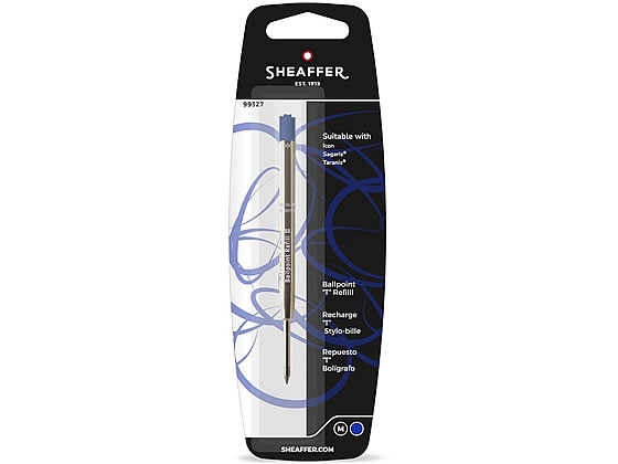 【お取り寄せ】シェーファー ボールペン替芯 Tタイプ 中字 ブルー 99327