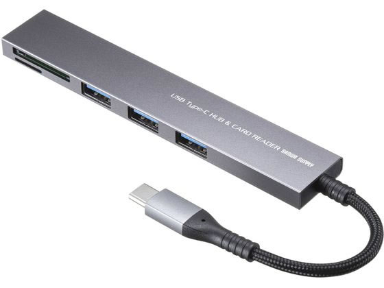 SANWA SUPPLY - 【お取り寄せ】サンワサプライ USB 5Gbps 3ポートスリムハブ USB-3TCHC20MS