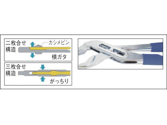 【お取り寄せ】TOP 三枚合せ電設プライヤ EF3-250