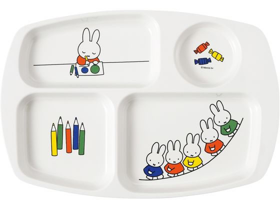 【お取り寄せ】メラミン子供食器 ミッフィーとおともだち 角ランチ皿 CM-20FT