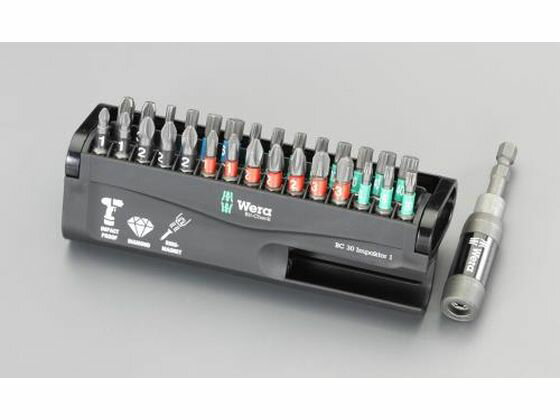 【仕様】●［セット内容］●インパクトビットホルダー：75mm（六角対辺1／4”）●（＋）ビット：＃1●ポジビット：＃1（2本）●TORXビット：T10・T15●Hexビット：3mm●インパクト（＋）ビット：＃2（3本）・＃3（2本）●インパクトポジビット：＃2（3本）・＃3（2本）●インパクトTORXビット：T20（3本）・T25（3本）・T30（2本）・T40（2本）●インパクトHexビット：4・5・6mm●ビット全長：25mm【備考】※メーカーの都合により、パッケージ・仕様等は予告なく変更になる場合がございます。【検索用キーワード】エスコ　ESCO　えすこ　30本組ドライバービット(インパクト用)　ドライバービットセットインパクト用30本組　電動・エアー工具用先端工具　ねじ回し・ナット回し工具　作業用品・工具　作業用品・工具　電動工具・油圧工具　インパクトドライバー　EA611MW-1　EA611MW1　4548745713695　E63915