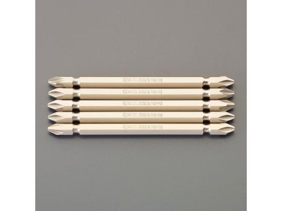 【お取り寄せ】エスコ ドライバービットセット 5本組 #2×110mm EA683SN-12