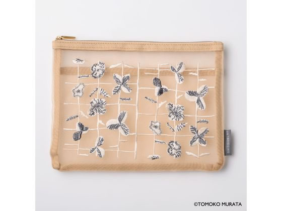 【お取り寄せ】ヒサゴ ムラタトモコ 刺繍メッシュポーチ Sprout(スプラウト) UTN310