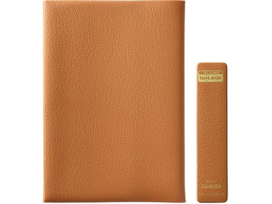 【お取り寄せ】コンサイス ブックカバー 皮革調 No.8 四六 上製本キャメル BK8-CML