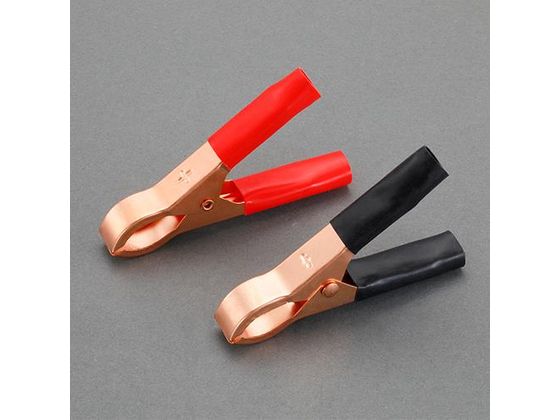 【お取り寄せ】エスコ 充電用クリップ 10A (赤・黒) EA940DP-211