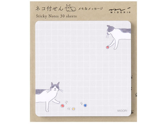 【商品説明】生粋の猫好きであるイラストレーターの小泉さよさんによる、やわらかな雰囲気の猫のイラストがかわいい付せん紙。たっぷりのスペースに方眼罫を薄く敷いているので、文字がきれいに書き込みやすく、メモやメッセージにも便利◎黒ぶちネコがカラフルなボールで遊んでいる、かわいらしいイラストに癒されながらお使いいただけます。剥がした時に丸まりづらく、しっかりと貼り付く糊を使用しています。【仕様】●柄：ボールとネコ●サイズ：W125×H85×D4mm●仕様：紙●枚数：30枚入り●注文単位：1冊【備考】※メーカーの都合により、パッケージ・仕様等は予告なく変更になる場合がございます。【検索用キーワード】でざいんふぃるみどり　デザインフィルミドリ　でざいんふぃる　みどり　デザインフィル　ミドリ　designphil　midori　付せん紙　ボールとネコ柄　30枚　付箋　ふせん　フセン　付せん　ネコ　ねこ　ボール　ぼーる　バラ売り　1冊売り　19096006　紙　メモ　めも　1冊　ふせん　インデックス　メモ　ふせん　E65561ネコのイラストに癒される便利な付せん紙