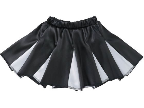 【お取り寄せ】アーテック ソフトサテン プリーツスカート 黒×白 19034