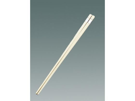 【お取り寄せ】EBM リサイクル箸 銀ホットスタンプ 25cm アイボリー 7372400