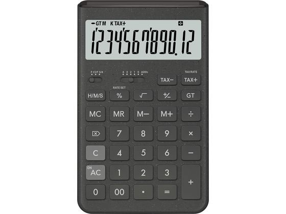 カシオ ジャストサイズ電卓12桁 Comfy ダークグレイ JT-200T-GY-N