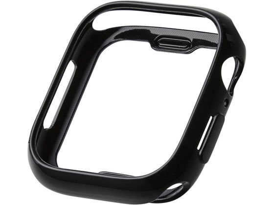 【お取り寄せ】エレコム アップルウォッチ 46mm ソフトバンパー ブラック AW-24ABPUBK