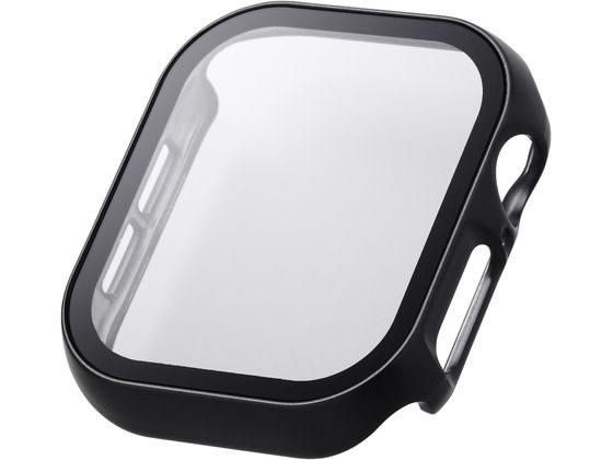 【お取り寄せ】エレコム アップルウォッチ 42mm フルカバー メタリックブラック AW-24BFCGPBK