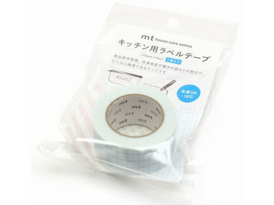 【お取り寄せ】カモ井 mtキッチン用ラベルテープ 方眼・ブルー MTHOU016