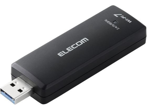 【お取り寄せ】エレコム 無線LANアダプター WiFi7 子機 ブラック WDC-BE28TU3-B