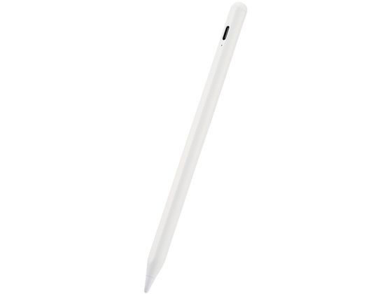 【商品説明】●※全てのタッチパネル電子端末での動作を保証するものではありません。●USB　Type−C（TM）ケーブルで充電が可能で、約10時間の連続使用が可能です。●※ご使用状態によっては、この目安の時間よりも早く、充電が必要となる場合があります。●ペン先は導電性に優れたポリアセタール樹脂（POM）を採用し、滑らかな描き心地で画面を傷つけにくいです。【仕様】●対応機種：各種スマートフォン・タブレット　※全てのタッチパネル電子端末での動作を保証するものではありません。　●外形寸法：全長：約165mm、直径：約9mm、ペン先：約2．3mm　●材質：ペン先：ポリアセタール樹脂（POM）、本体：アルミニウム　●カラー：ホワイト　●質量：約15g　●電池：リチウムイオン電池　●使用時間：約10時間　※ご使用状態によっては、この目安の時間よりも早く、充電が必要となる場合があります。【備考】※メーカーの都合により、パッケージ・仕様等は予告なく変更になる場合がございます。【検索用キーワード】エレコム　ELECOM　えれこむ　タッチペン　汎用　アクティブタッチペン　スタイラスペン　USB　Type−C　Type−C　USB−C　タイプC　充電　給電　P−TPACST04WH　ホワイト　電話　FAX　スマートフォン・携帯電話関連品　スマートフォン・携帯電話関連品　E68544幅広い端末に対応！USB　Type−Cで充電可能なアクティブタッチペンです。