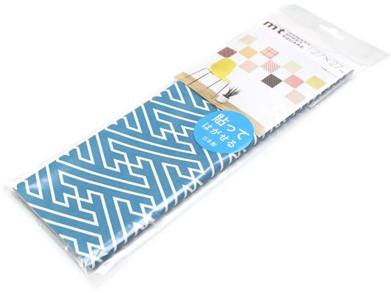 【お取り寄せ】カモ井 mt リメイクシート スクエア 紗綾形・納戸色 MTCARS039